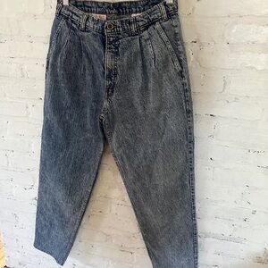 Vintage 90s Levi’s Silver Tab Pleated Taper Jeans Altered W33 L34 Made in Mexico